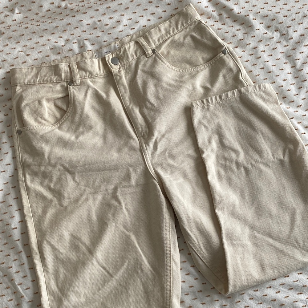 KOTN Light off white twill Trousers / denim pants